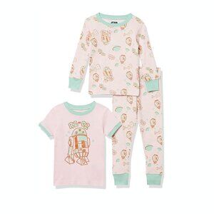 Disney Toddler Girls Star Wars Pink R2D2 Cotton Pajamas PJ Set 4T
